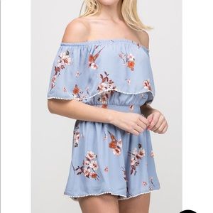 FLORAL OFF THE SHOULDER ROMPER